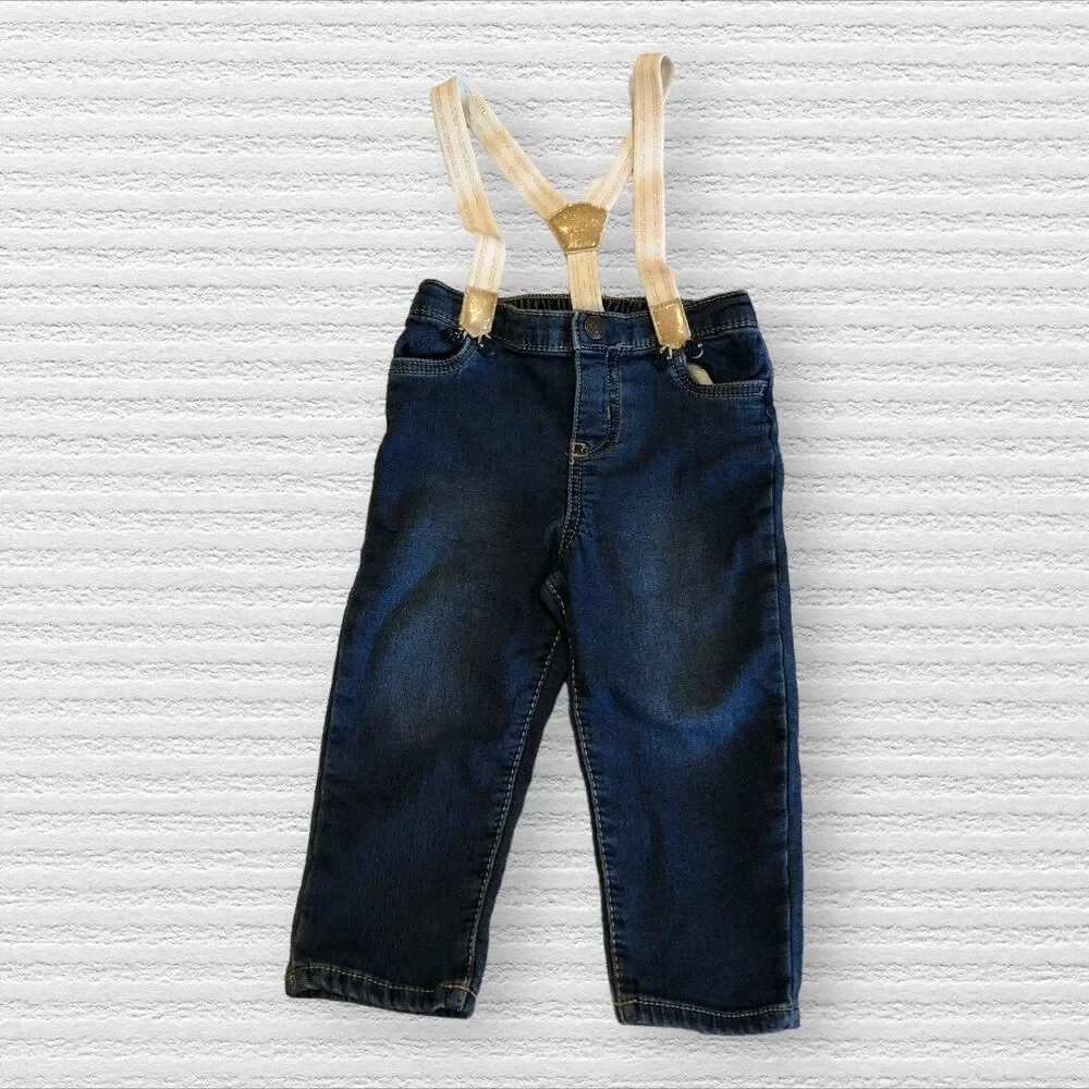 Oshkosh Jeans With Suspenders 18/24m
